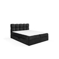 BOXBETT Parozo überlänge - Schwarz, Holzwerkstoff/Textil (140/220cm) - Fun Möbel