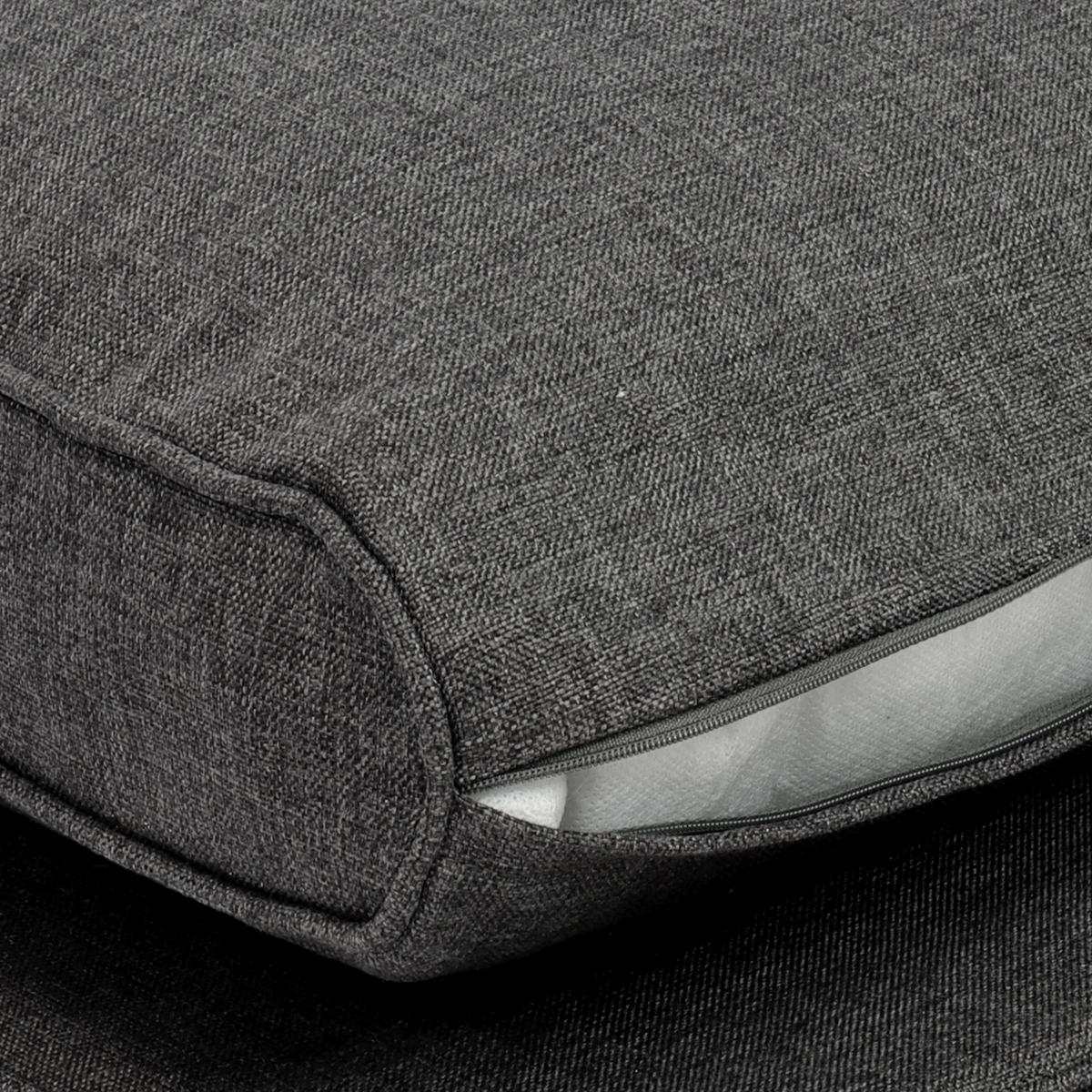 LOUNGEKISSEN Ilano Outdoor Sitz 50/50/8 cm Graphitgrau - Grau, Textil (50/50/8cm) - Beautissu 