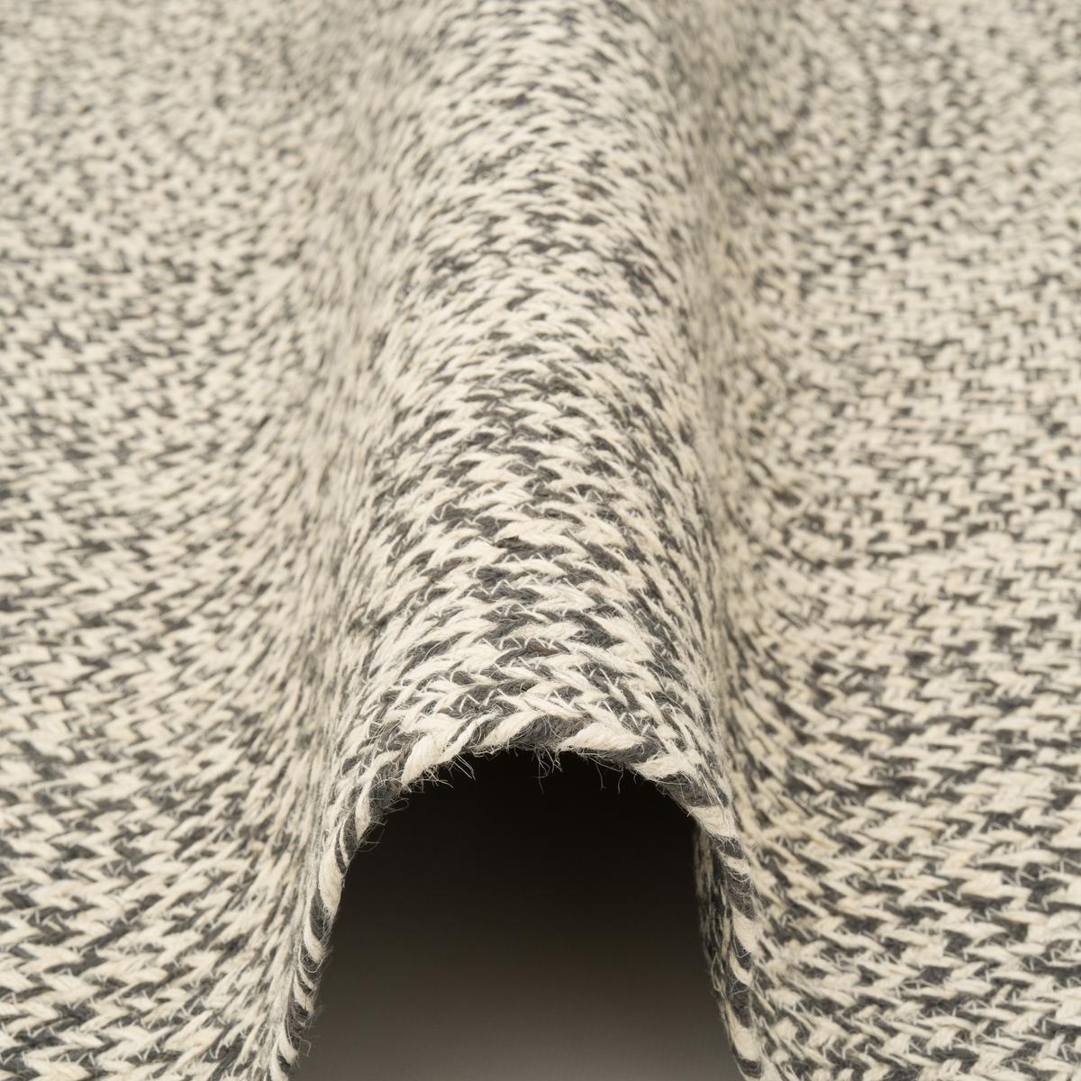 NATURFASER TEPPICH HANDGEFERTIGT JUTE KAYA RUND - Grau, Textil (120/120cm) - Pergamon
