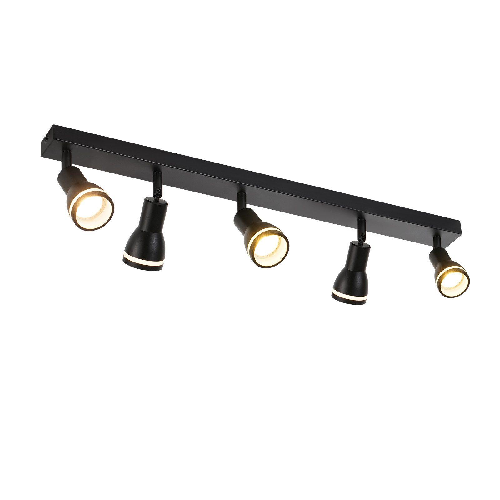 STRAHLER Eintracht 5-flammig 69/5/15.7 cm - Schwarz, Metall (69/5/15.7cm) - ZMH