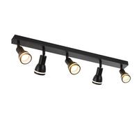STRAHLER Eintracht 5-flammig 69/5/15.7 cm - Schwarz, Metall (69/5/15.7cm) - ZMH