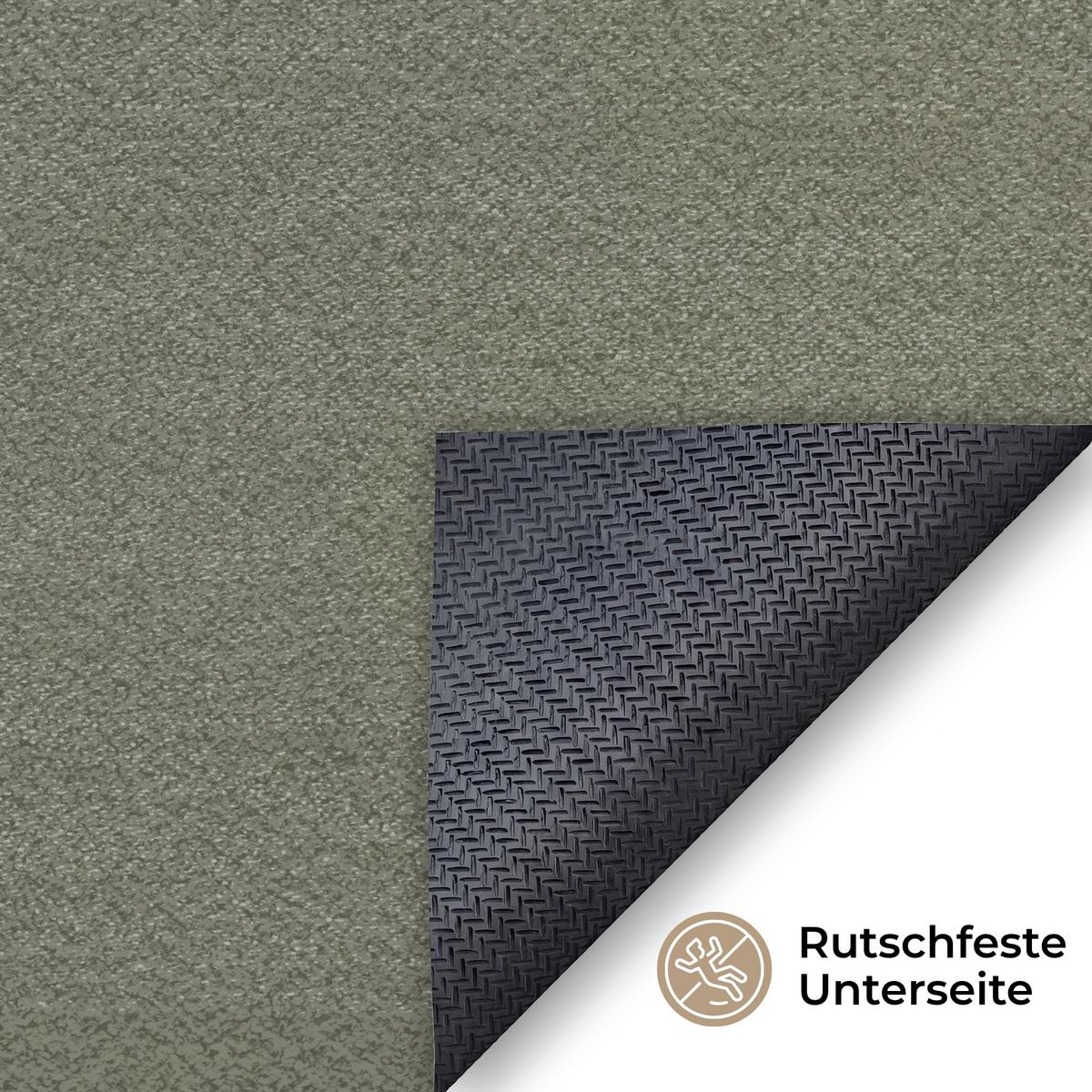 FUSSMATTE Japandi - Grün - Abstrakt - Modern Schmutzfänger 150x90 cm - Olivgrün, Kunststoff (150/0.4cm) - MuchoWow