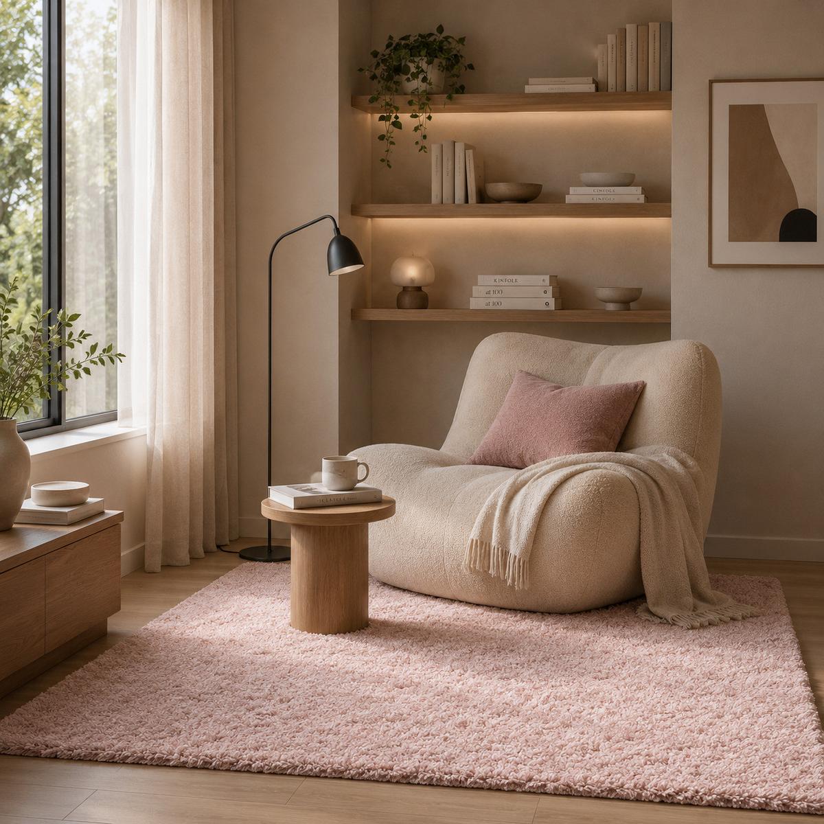 HOCHFLOR LANGFLOR TEPPICH ALOHA - Rosa, Textil (60/110cm) - Pergamon
