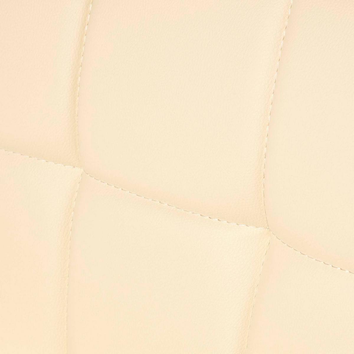 BARSTUHL Bramley mit Lehne, Kunstleder, drehbar & höhenverstellbar - Creme, Textil (44/113/44cm) - Homescapes