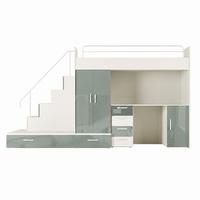 KINDERZIMMER Set RAJ 5, Matt mit Hochbett, Schrank und Schreibtisch - Kaschmir/Mintgrün, Holzwerkstoff (320/180/86cm) - Lookway