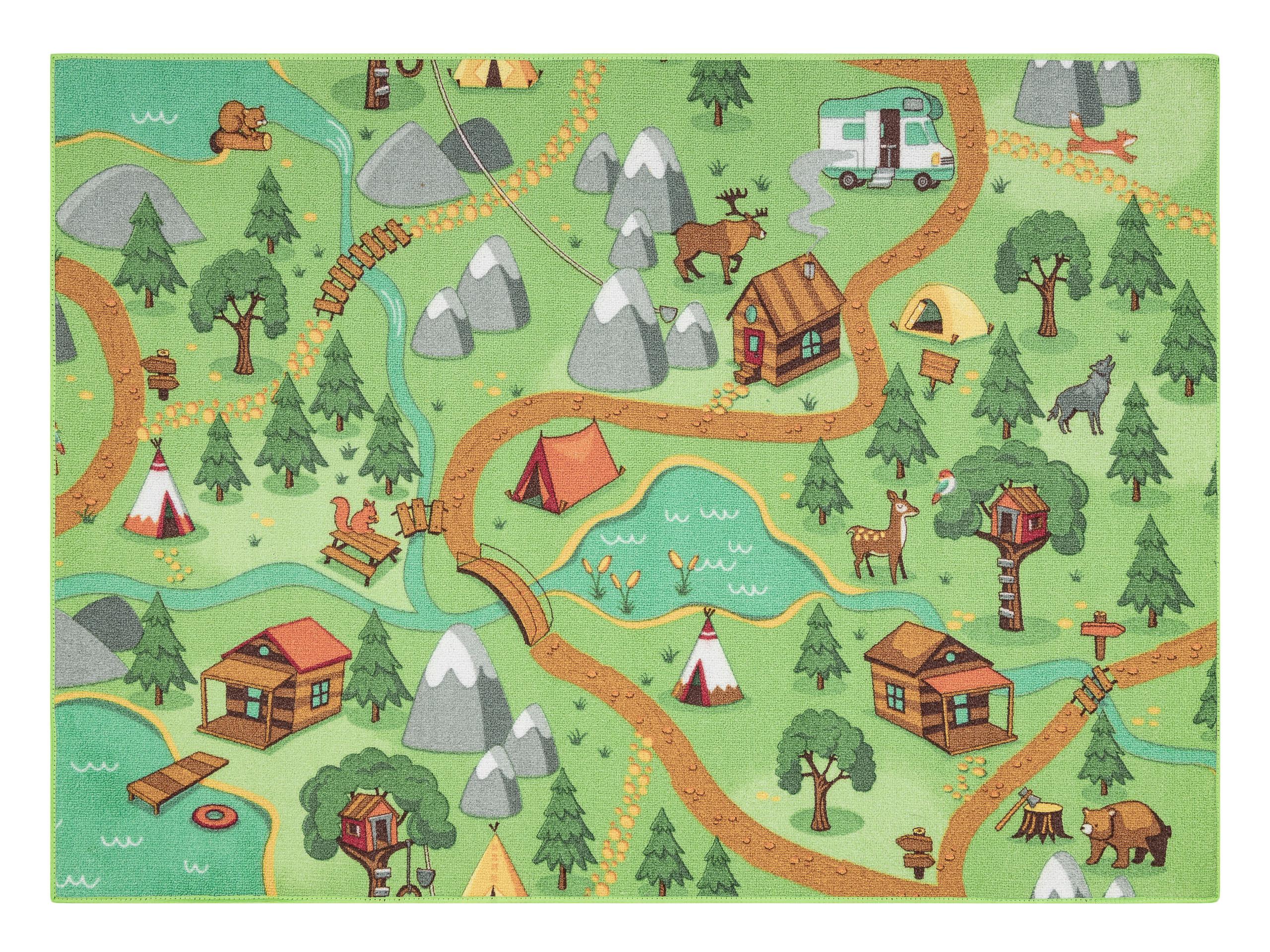 TEPPICH Rebel Roads 95/133 cm - Pastellgrün, Textil (95/133cm) - rugsX