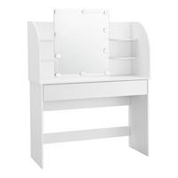 SCHMINKTISCH Köla - Weiß, Holzwerkstoff (108/140/40cm) - [en.casa]
