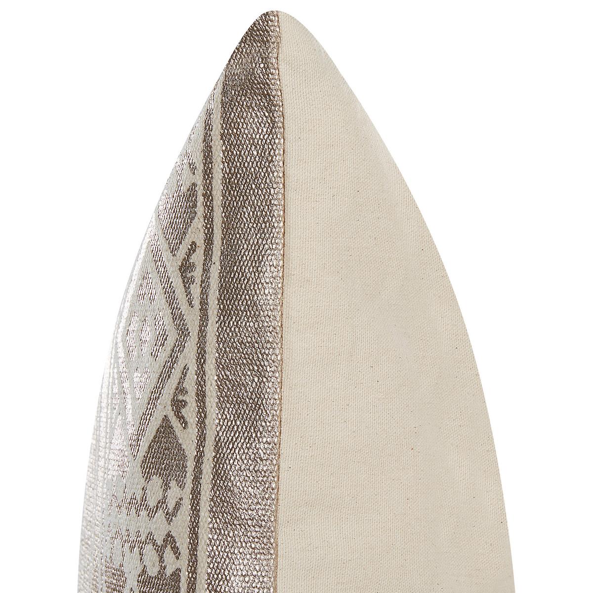 DEKOKISSEN Roségold 50/50 cm Oujda - Roségold, Naturmaterialien/Textil (50/50cm) - Beliani