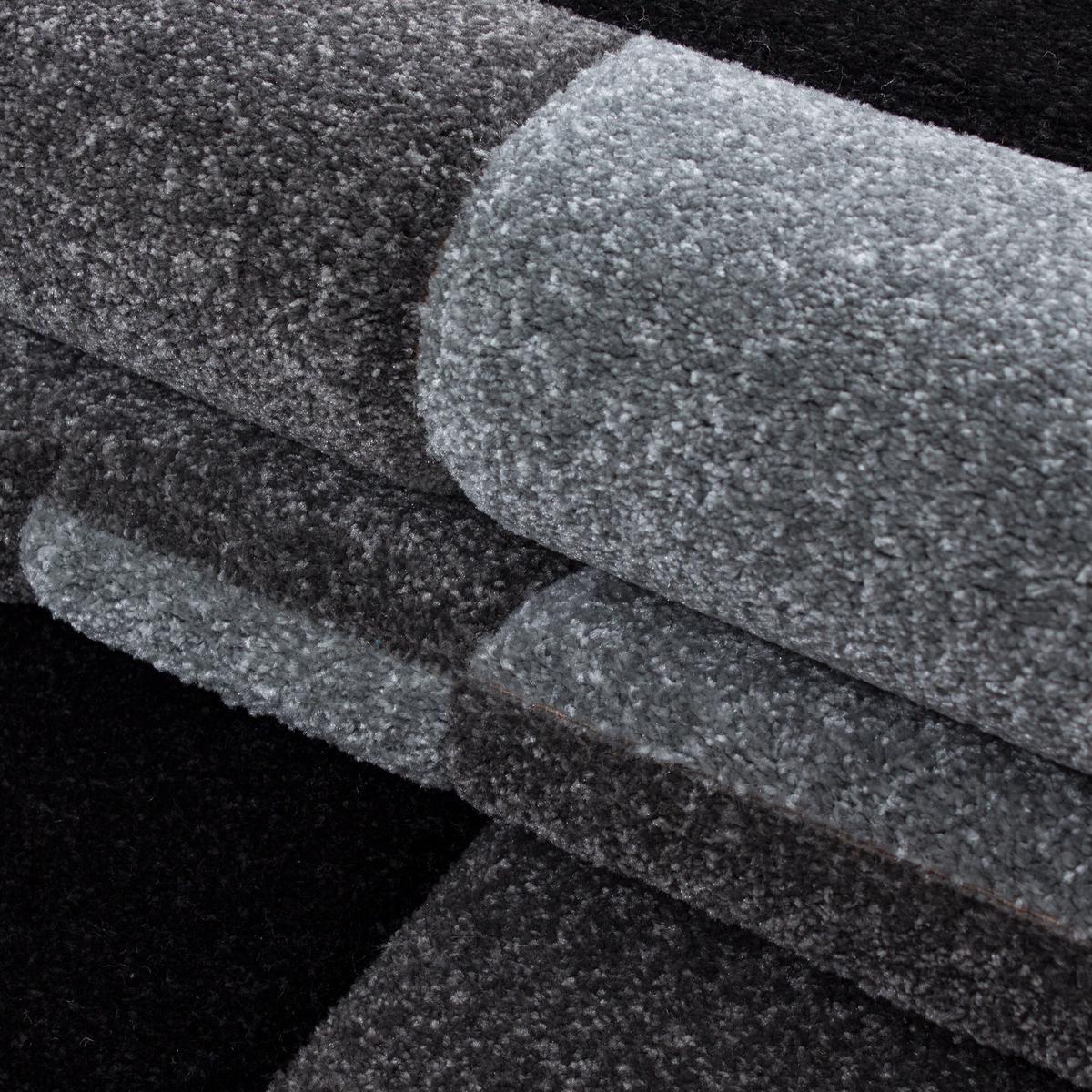 KURZFLORTEPPICH LATEMAR, kariert, Grau, 160 x 230 cm - Grau, Textil (230/160cm) - KADIMA DESIGN