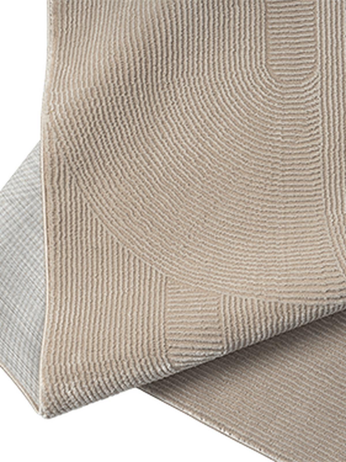 LÄUFER KASOS Waschbar Geometrisch Polyester Beige 80 x 300 cm - Beige, Textil (80/300cm) - KADIMA DESIGN