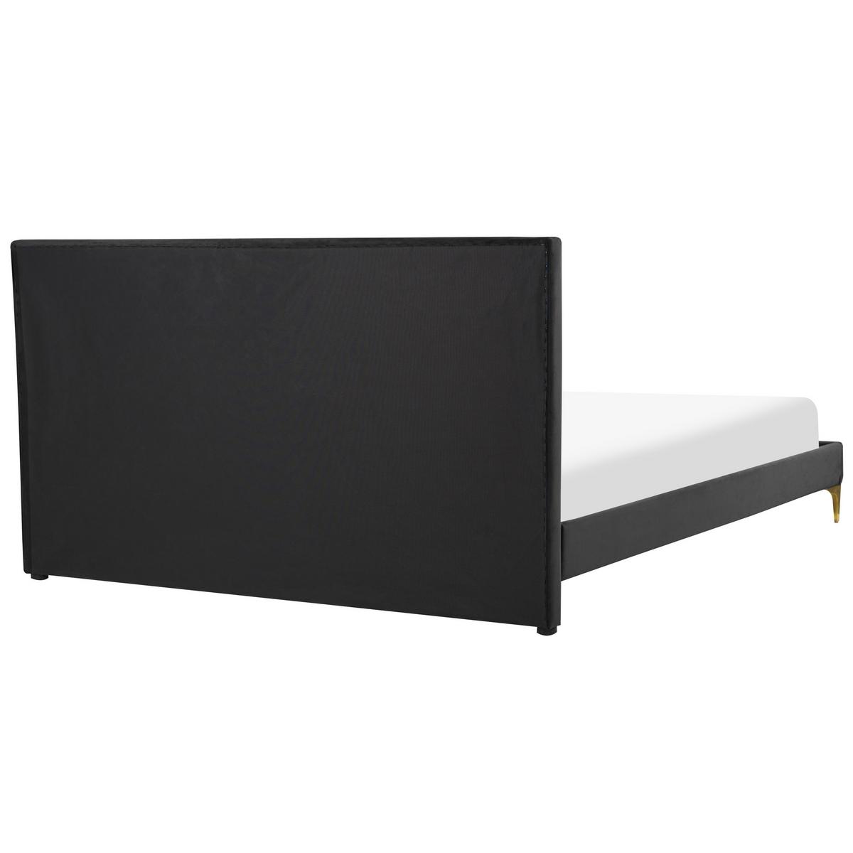 DOPPELBETT 160/200cm Schwarz Limoux - Schwarz, Textil (160/200cm) - Beliani