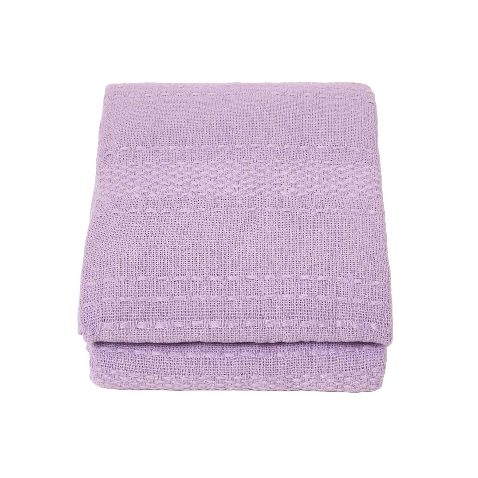 TAGESDECKE Kashi 255/360 cm, Baumwolle mit Fransen - Flieder, Textil (255/360cm) - Homescapes