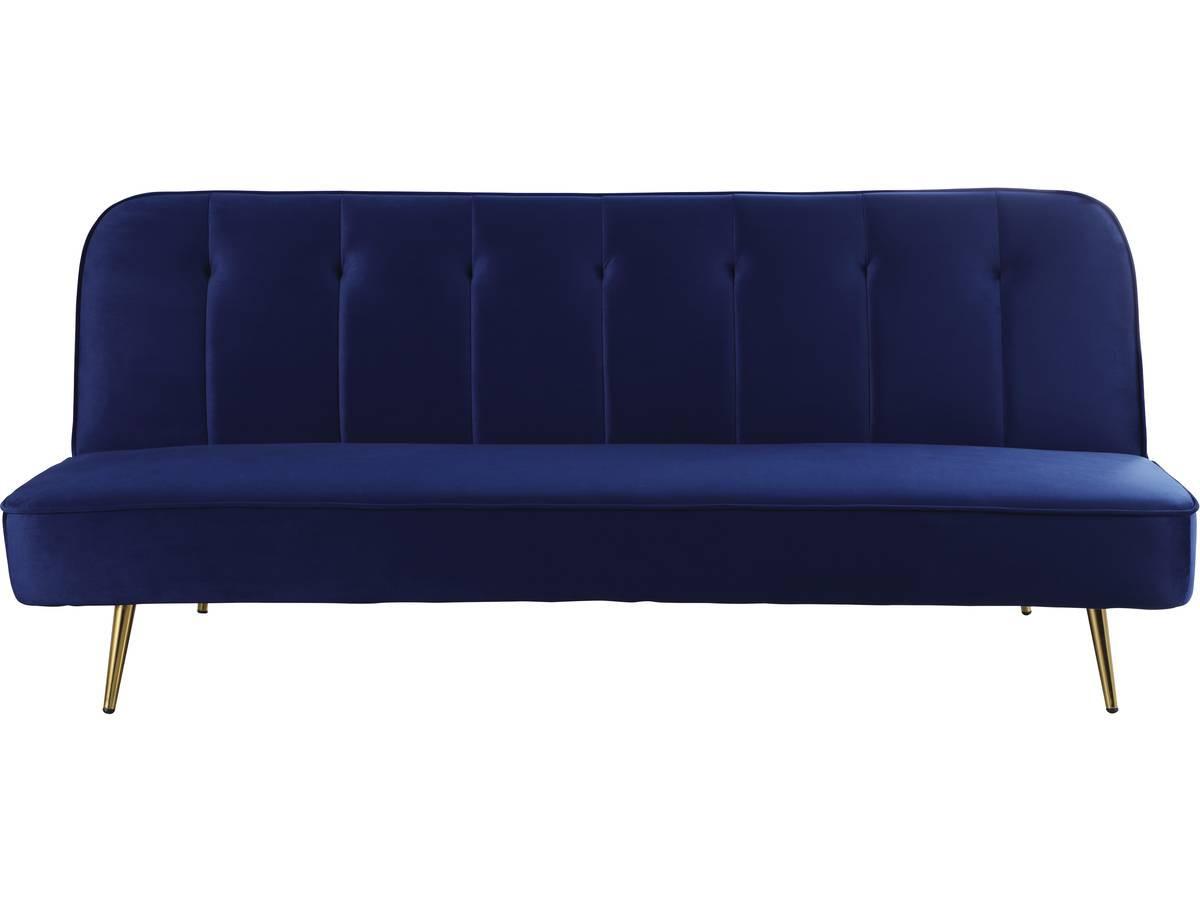 SCHLAFSOFA << CLIC CLAC >> & BZ james Dunkelblau - Blau, Textil (83/75/180cm) - Habitat Garten