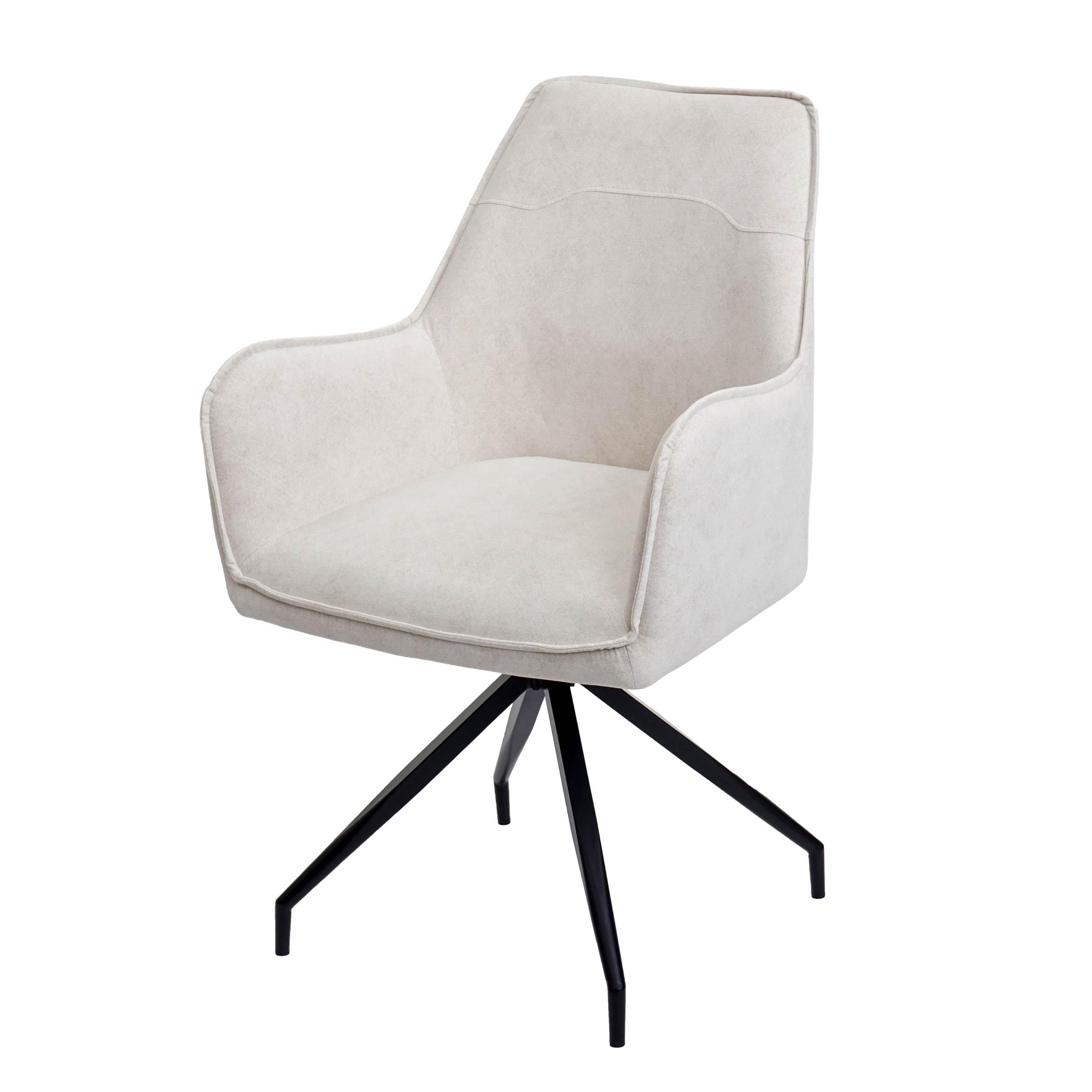ESSZIMMERSTUHL Cremeweiß - Beige/Weiß, Textil (59/91/60cm) - MCW