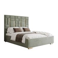 POLSTERBETT BRIGITTE GOLD mit Bettkasten 140x200 cm Element 11 - Grün, Textil (140/200cm) - Lookway