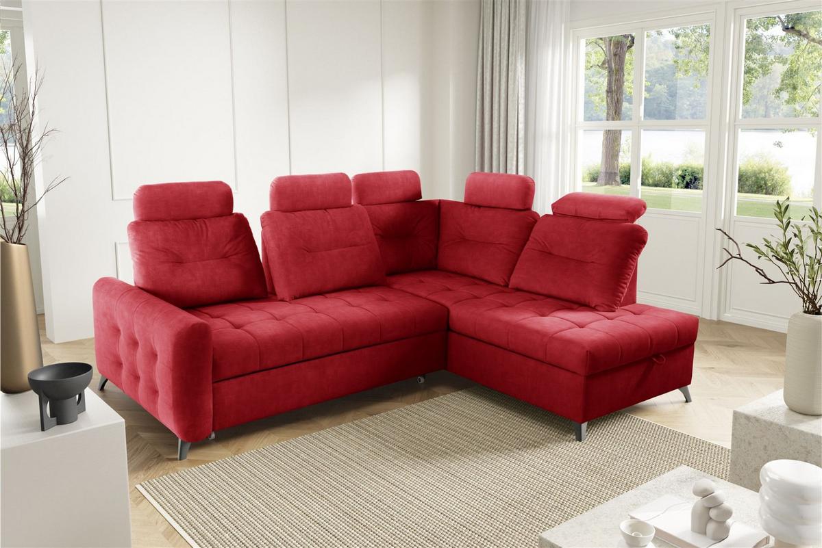 ECKSOFA Wendie - Rot, Holzwerkstoff/Textil (250/200cm) - Fun Möbel
