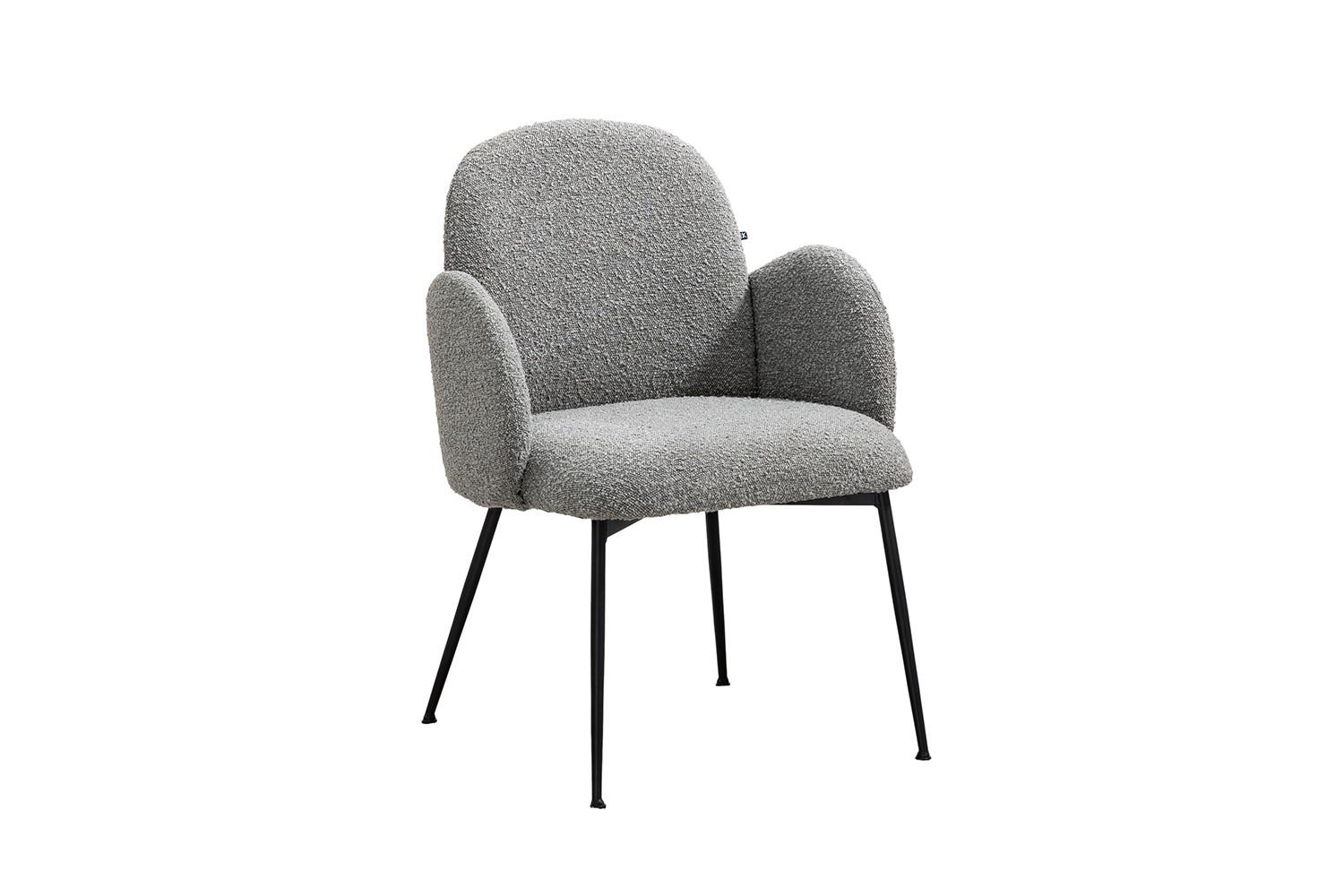 ESSZIMMERSTUHL DEON Grau Webstoff (1er-Set) - Grau, Textil (59/84/62cm) - KAWOLA