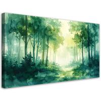 LEINWANDBILD Natur und Botanik 100x50cm - Grün, Textil (100/50cm) - Feeby