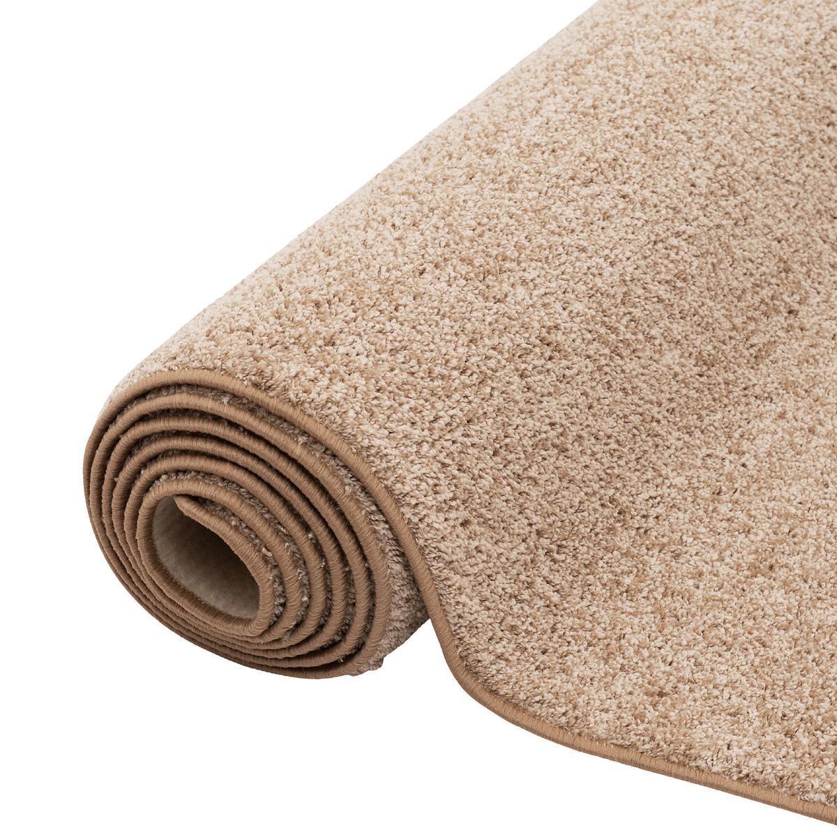 HOCHFLOR VELOURS TEPPICH LÄUFER MONA - Naturfarben, Textil (80/200cm) - Snapstyle