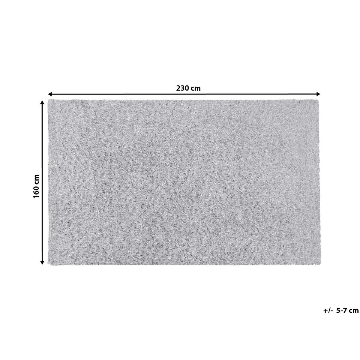 SHAGGY-TEPPICH Demre 230/160 cm - Grau, Kunststoff (160/230cm) - Beliani