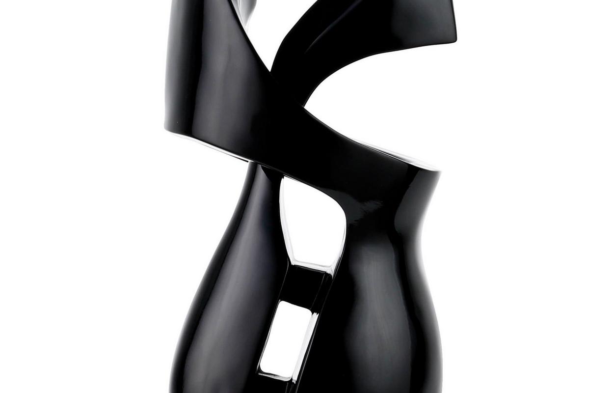 SKULPTUR Schwarz 15/56 cm - Schwarz, Stein (2.75/56/15cm) - KUNSTLOFT