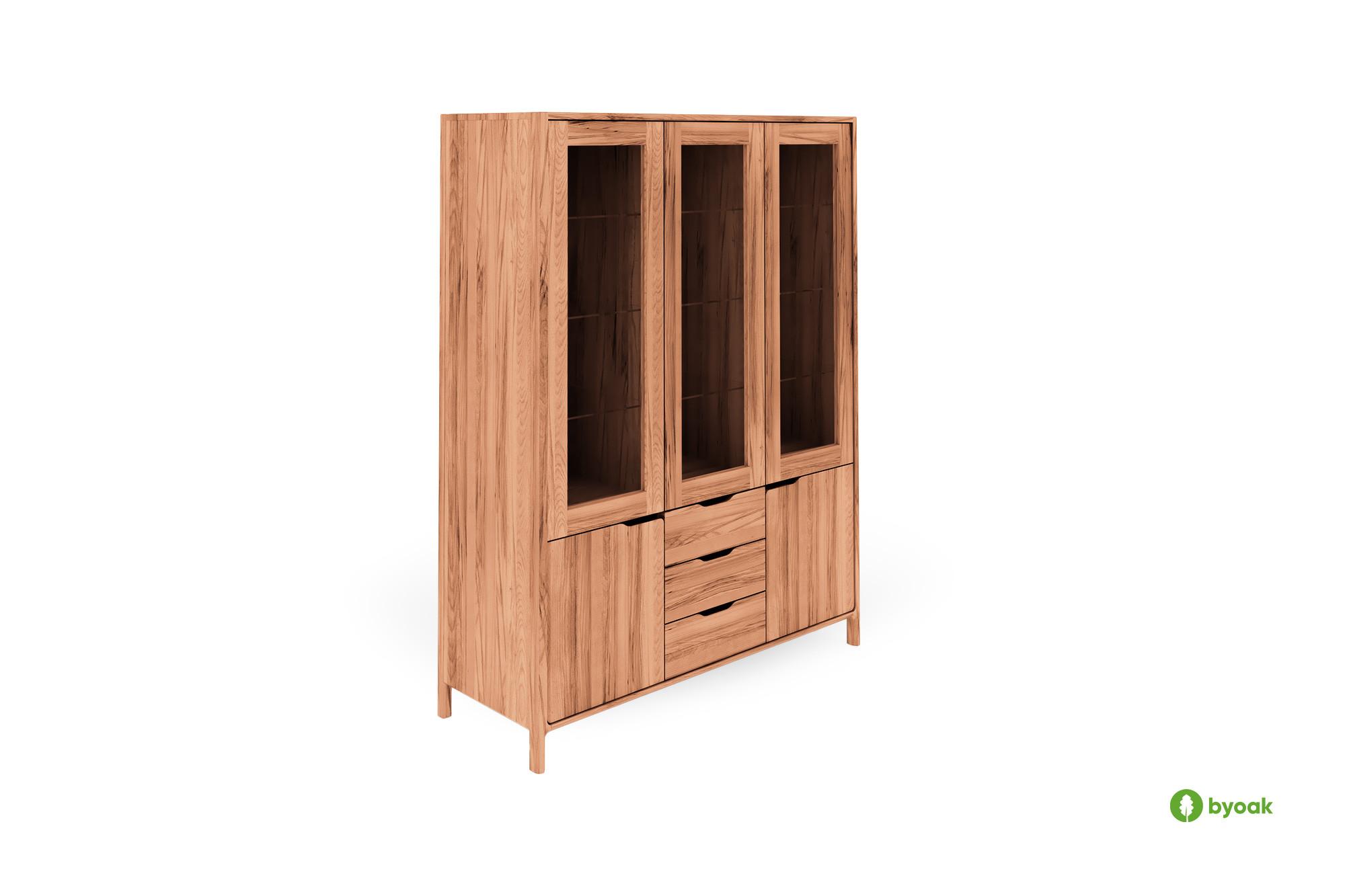 VITRINE PAUL Kernbuche - Kernbuche, Holz (140/188/40cm) - byoak