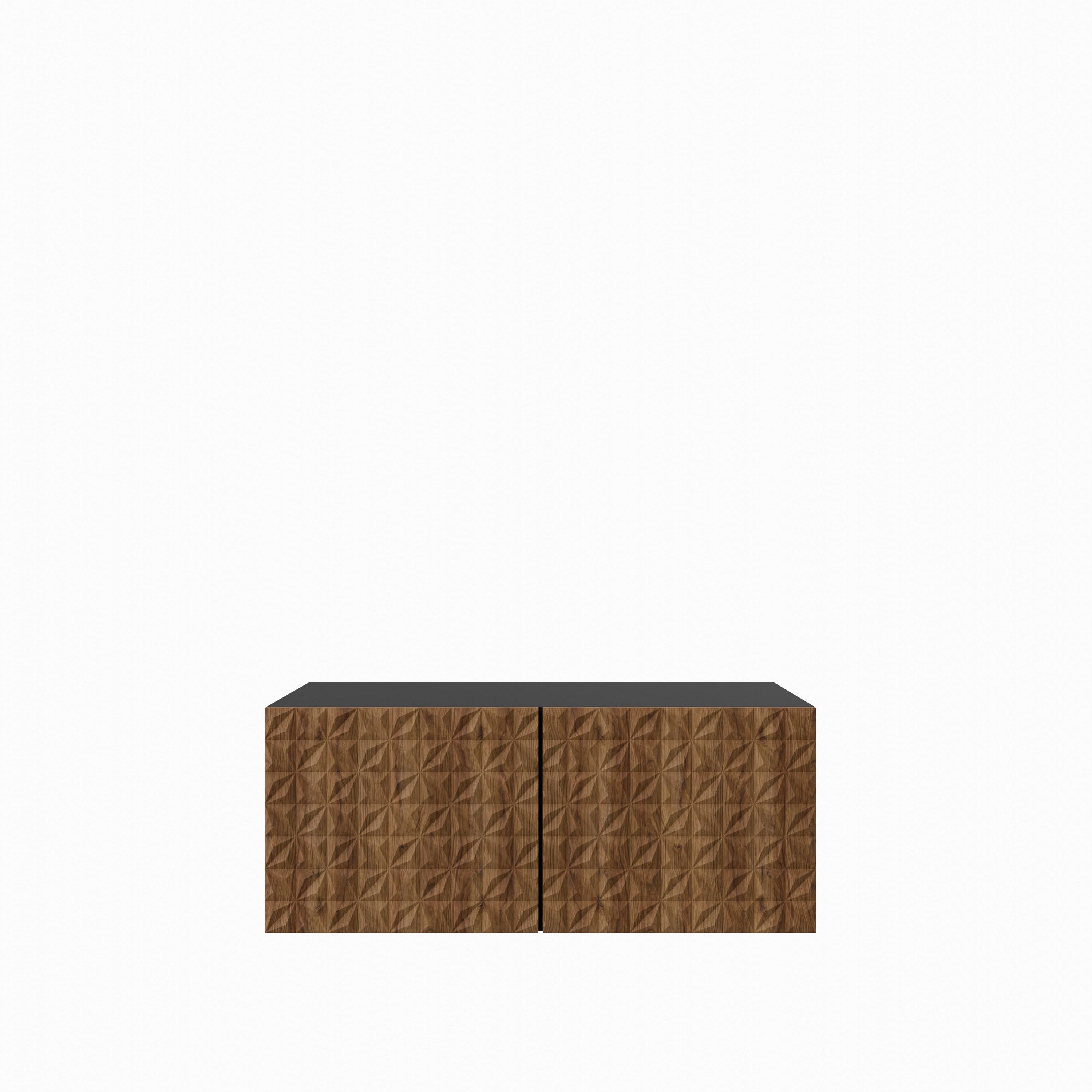 LOWBOARD ROVA 100/41/40 cm, Hängender TV-Schrank Schwarz / Eichefarben - Eichefarben/Schwarz, Holzwerkstoff (100/41/40cm) - MASSENO