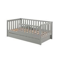 JUNIORBETT Karie 148x60x76 aus Massivholz+MDF in Grau - Grau, Holz (70/140cm) - 58aufmkessel