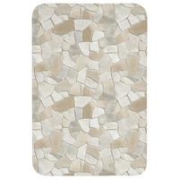 BADEMATTE Mosaik - Steine - Beige 60x90 cm - Beige/Creme, Textil (60/90cm) - OnlyWow