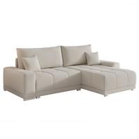 ECKSOFA TARA mit Schlaffunktion und Bettkasten Grau - Chromfarben/Grau, Kunststoff/Textil (261/178cm) - Idohome