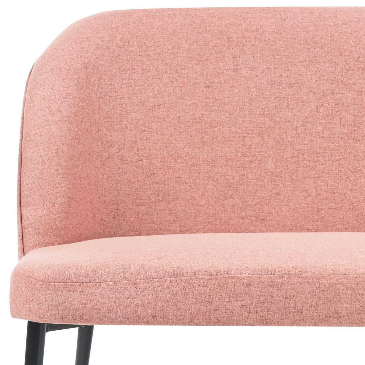 2-SITZER-KÜCHENSOFA rosa Osby - Pink/Schwarz, Textil (130/85/49cm) - Beliani