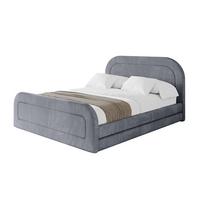 POLSTERBETT mit Bettkasten, Fußteil und Lattenrost, Boxbett ohne Matratze - LERIS-Z 180x200 Grau - Grau, Holzwerkstoff/Textil (180/200cm) - ALTDECOR