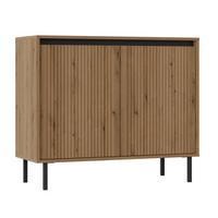 KOMMODE OSTIA 100/85/40 cm mit 2 Türen Goldfarben - Goldfarben, Holzwerkstoff (100/85/40cm) - MASSENO
