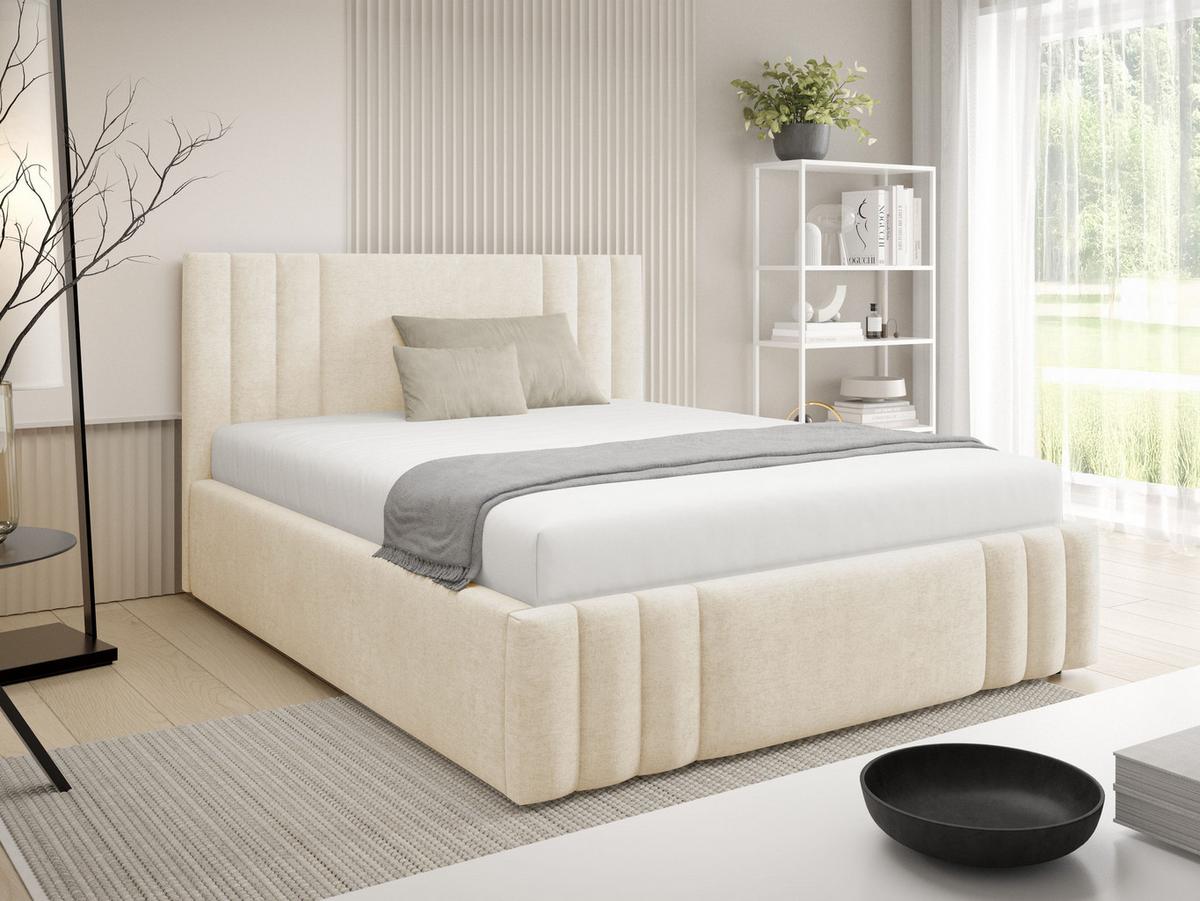 POLSTERBETT Ribo - Creme, Holz/Textil (160/200cm) - MIRJAN24