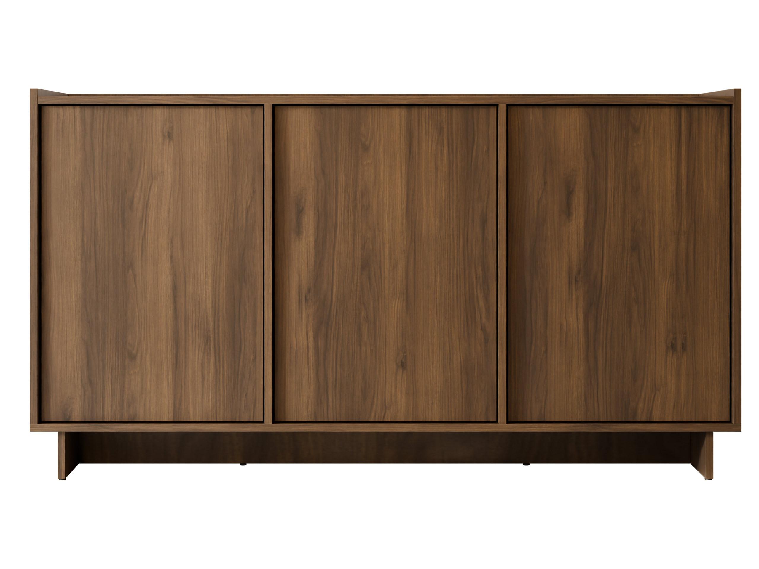 SIDEBOARD Yasumi K147 - Nussbaumfarben/Schwarz, Holzwerkstoff/Kunststoff (147/82/39cm) - MIRJAN24