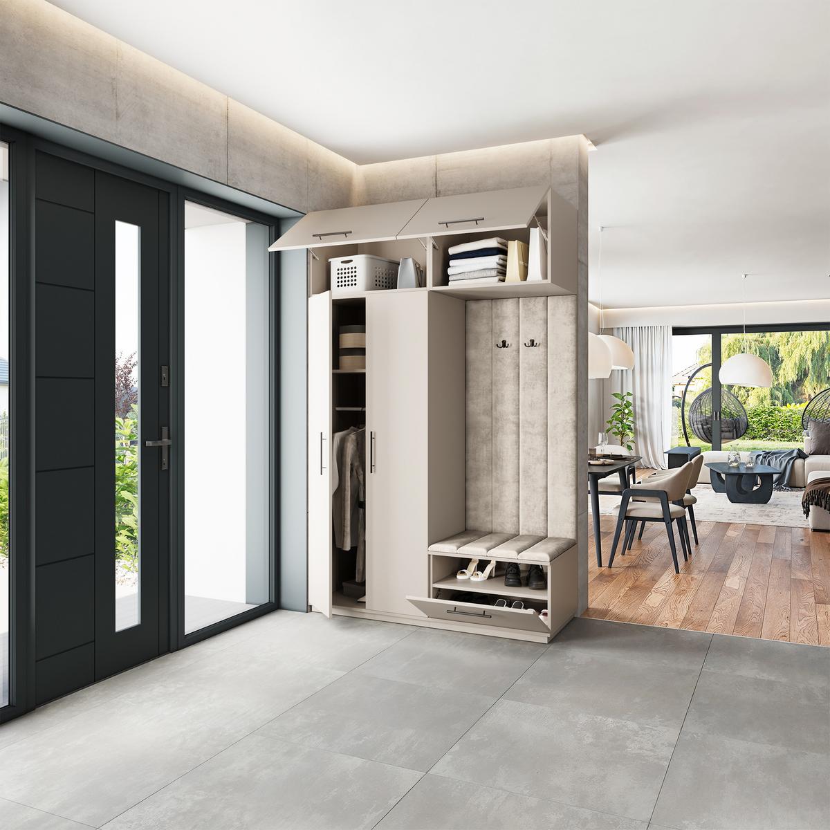GARDEROBENSCHRANK REMA 150/240/60 cm Modern Kaschmir - Kaschmir/Beige, Holzwerkstoff (150/240/60cm) - MASSENO