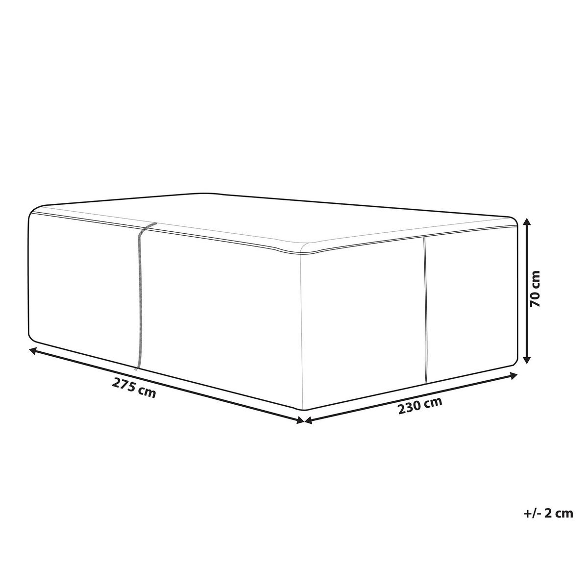 REGENSCHUTZ für Gartenmöbel 275/230/70 cm Chuva - Grau, Kunststoff (275/70/230cm) - Beliani