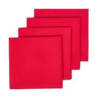 STOFFSERVIETTEN 4er-Set rot 45/45 cm, 100% Baumwolle - Rot, Textil (45/45cm) - Homescapes