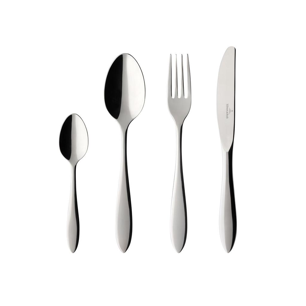 TAFELBESTECK Arthur silber 24-tlg. - Silberfarben, Metall - Villeroy & Boch