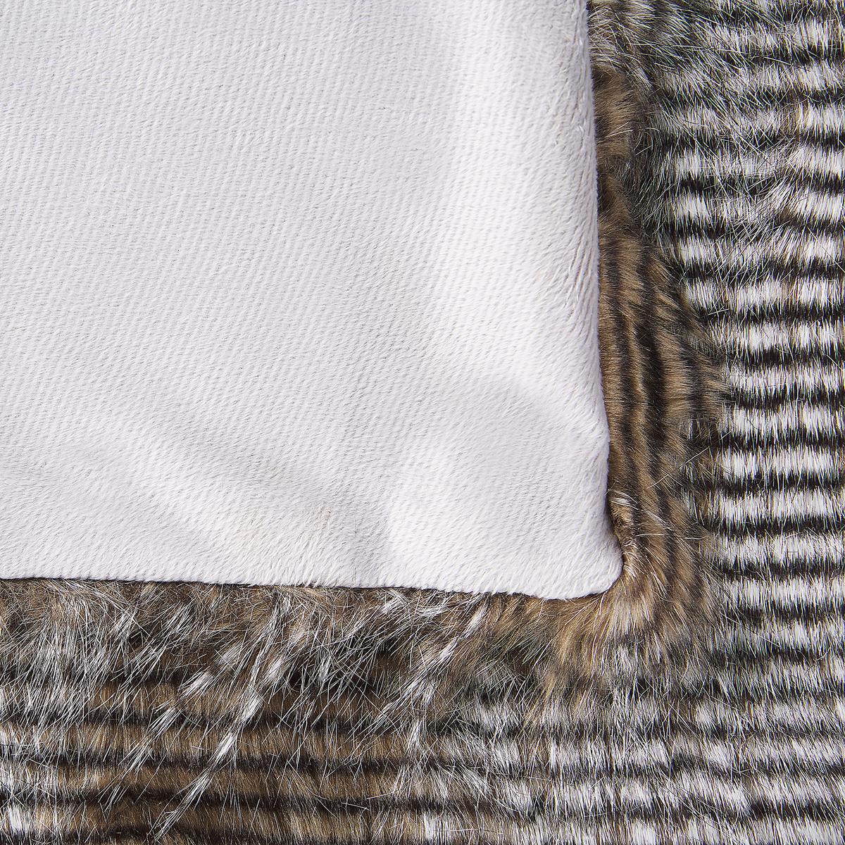 DECKE Dunkelbraun Asdad 150/200 cm - Dunkelbraun, Textil (150/200cm) - Beliani