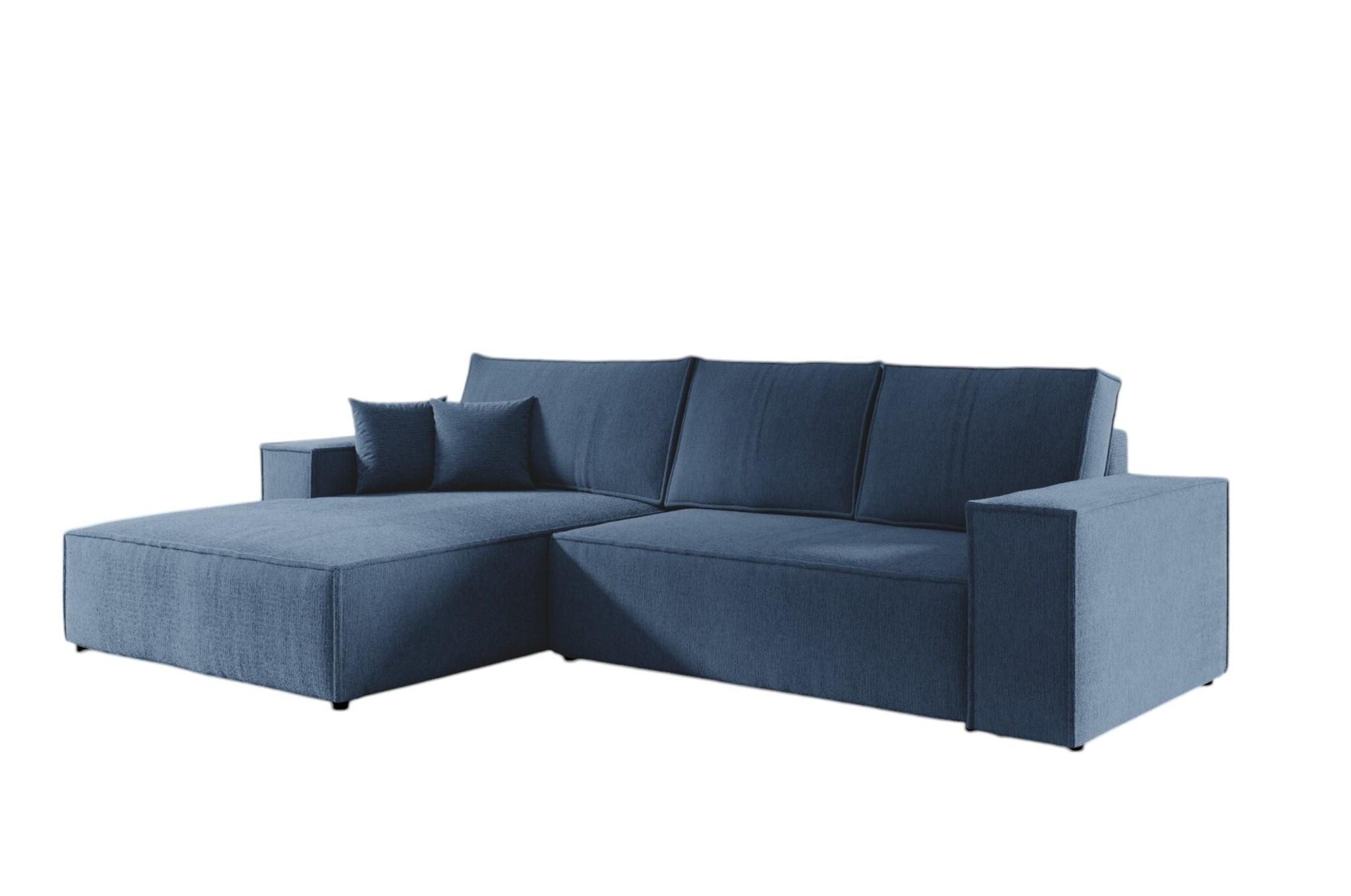 ECKSOFA Levio - Dunkelblau, Holzwerkstoff/Textil (294/185cm) - Fun Möbel