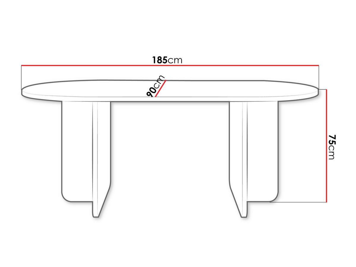 ESSTISCH Xuala - Nussbaumfarben, Holzwerkstoff (90/185/75cm) - MIRJAN24