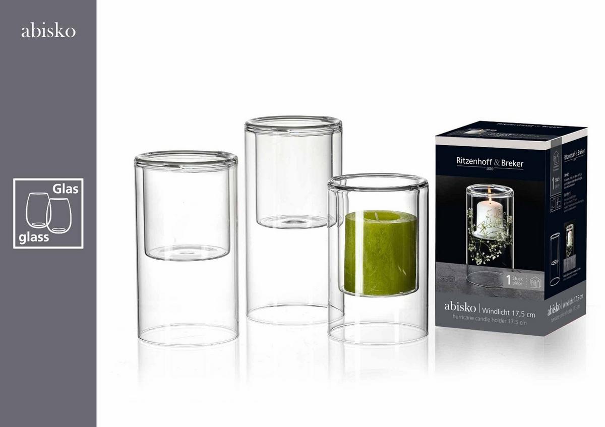 WINDLICHT Abisko 15,5 cm - Transparent, Glas (10.5/15.5/10.5cm) - Ritzenhoff Breker