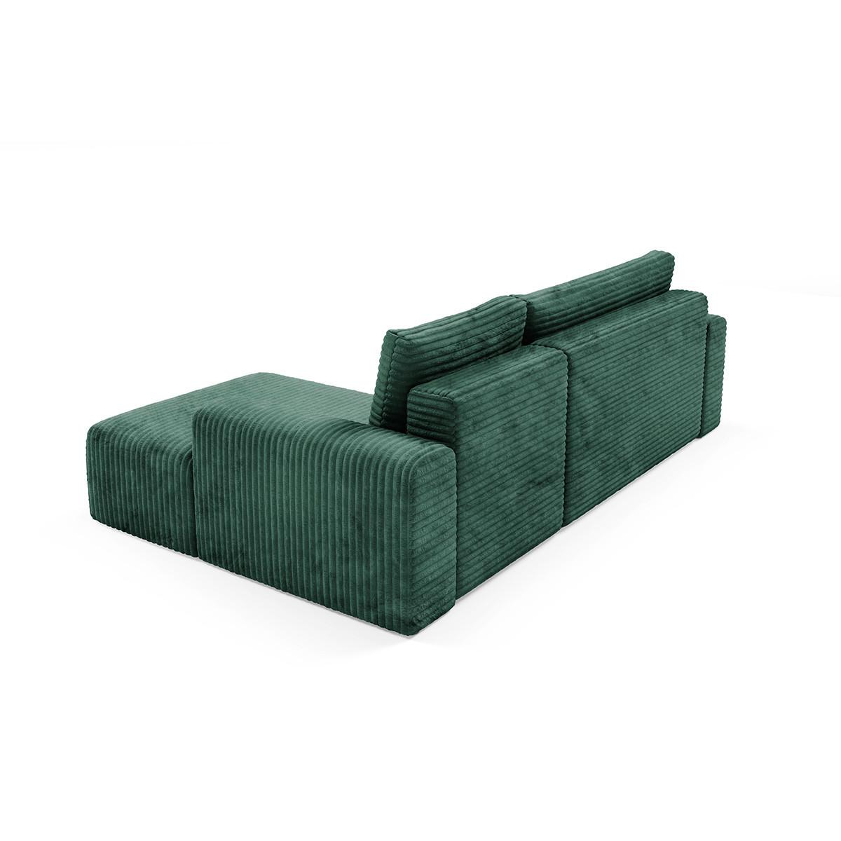ECKSOFA Romeo 3 Sitzplätze Tannengrün - Grün, Holz (268/163cm) - Petits-meubles