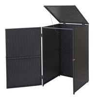 MÜLLTONNENVERKLEIDUNG Schwarz - Schwarz, Kunststoff (65/110/66cm) - MCW