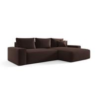ECKSOFA Walken Mit Schlaffunktion - Braun, Holzwerkstoff/Textil (280/185cm) - Fun Möbel