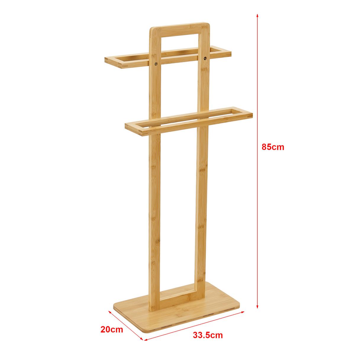 HANDTUCHSTÄNDER Træna - Naturfarben, Holz (33.5/85/20cm) - [en.casa]