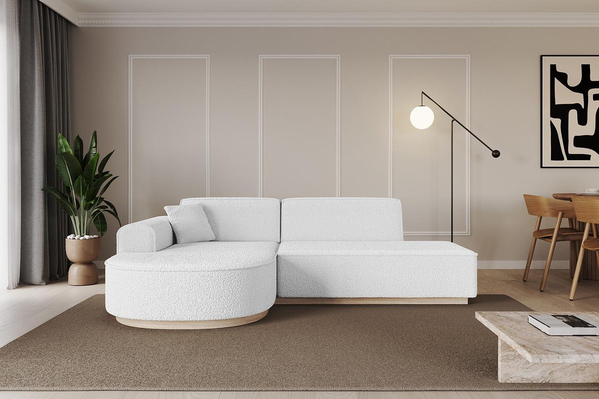 ECKSOFA Ottomane Links ARRIO-L1 - 243x171x83 cm Weiß - Weiß, Holzwerkstoff/Textil (243/171cm) - ALTDECOR