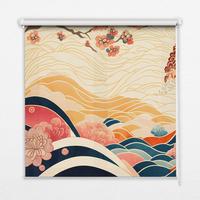 INNENROLLO - Fensterrollo - Rollo - 100x100 cm - Blumenwelle - Weiß, Kunststoff (100/100/0.5cm) - TULUP