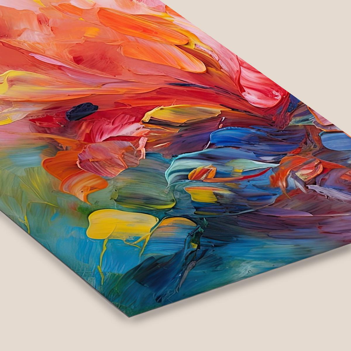 POSTER MIT RAHMENGERAHMTES BILD Ölgemälde - Kunst - Abstrakt - Farbenfroh 60x90 cm - Altrosa, Papier (60/90cm) - MuchoWow